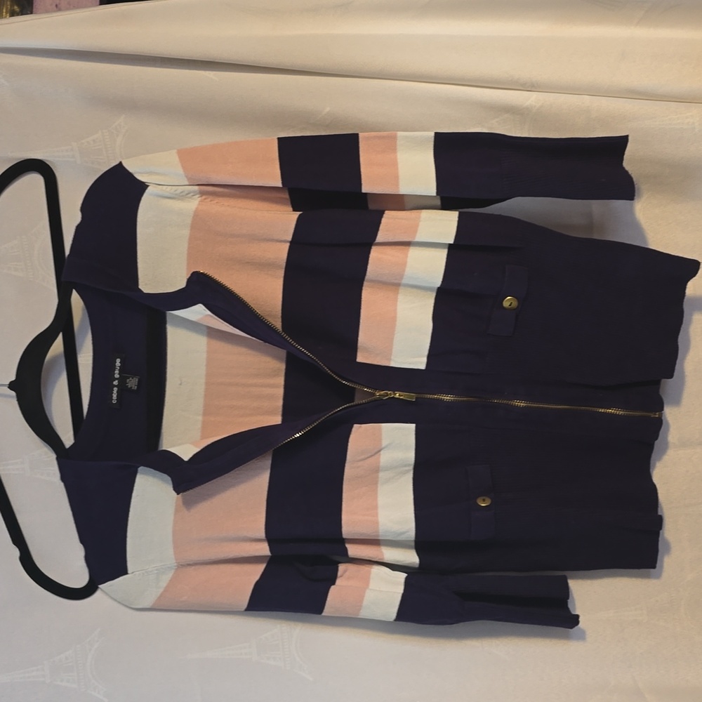 Cable and Gauge Zipper Cardigan
